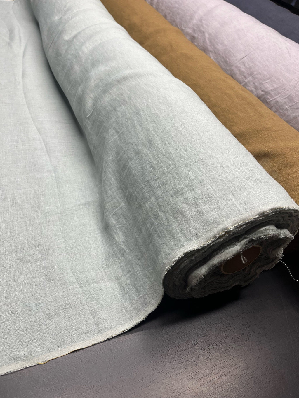 Emerald Green Hemp Fabric: 100% Natural, Softened Linen, 145cm Wide
