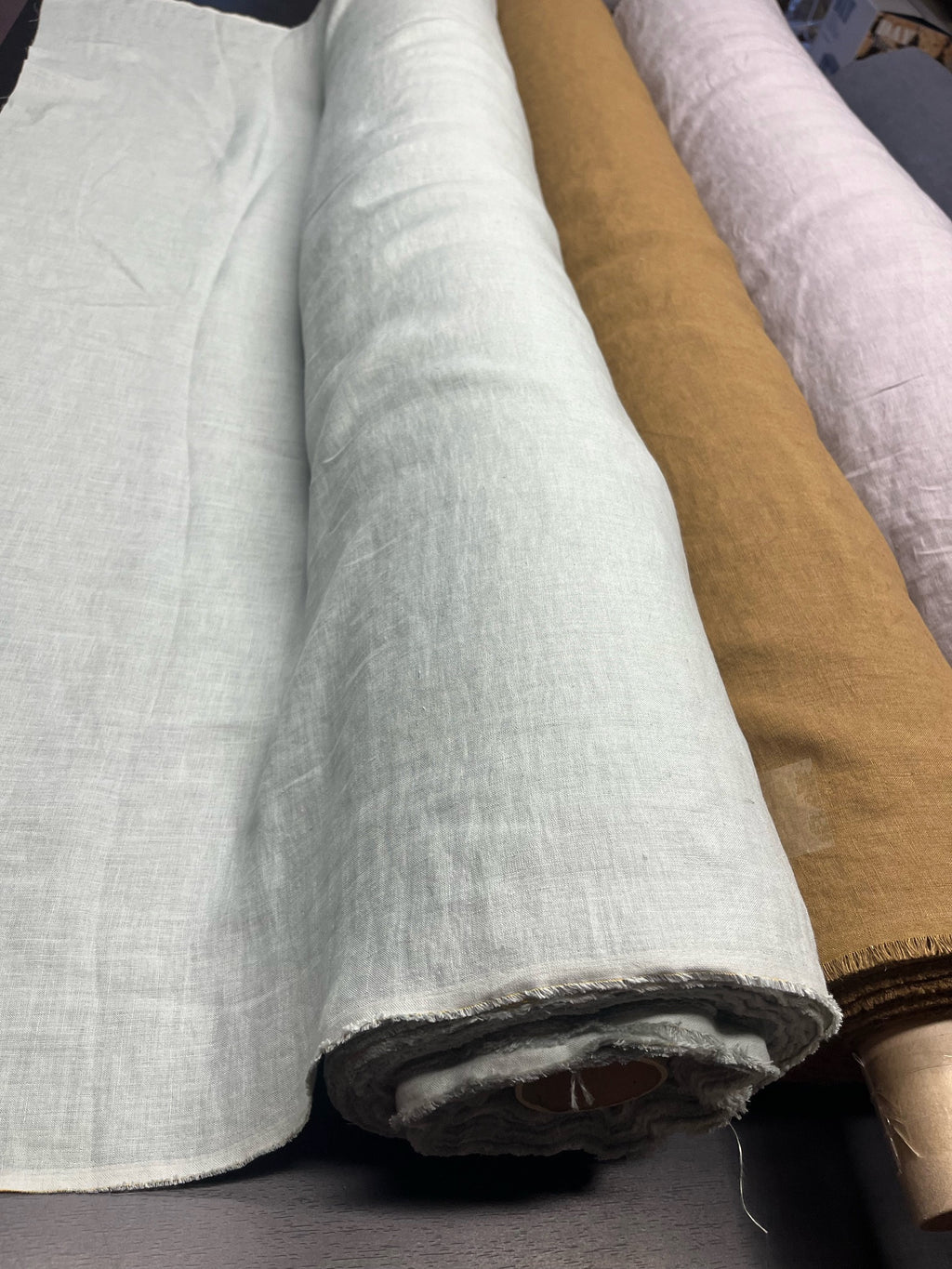 Emerald Green Hemp Fabric: 100% Natural, Softened Linen, 145cm Wide
