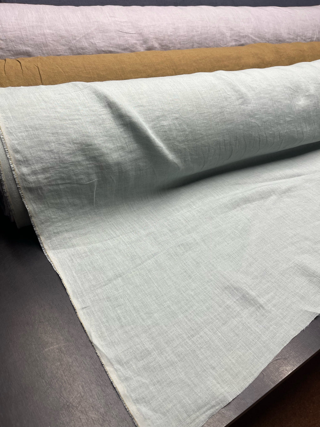Emerald Green Hemp Fabric: 100% Natural, Softened Linen, 145cm Wide