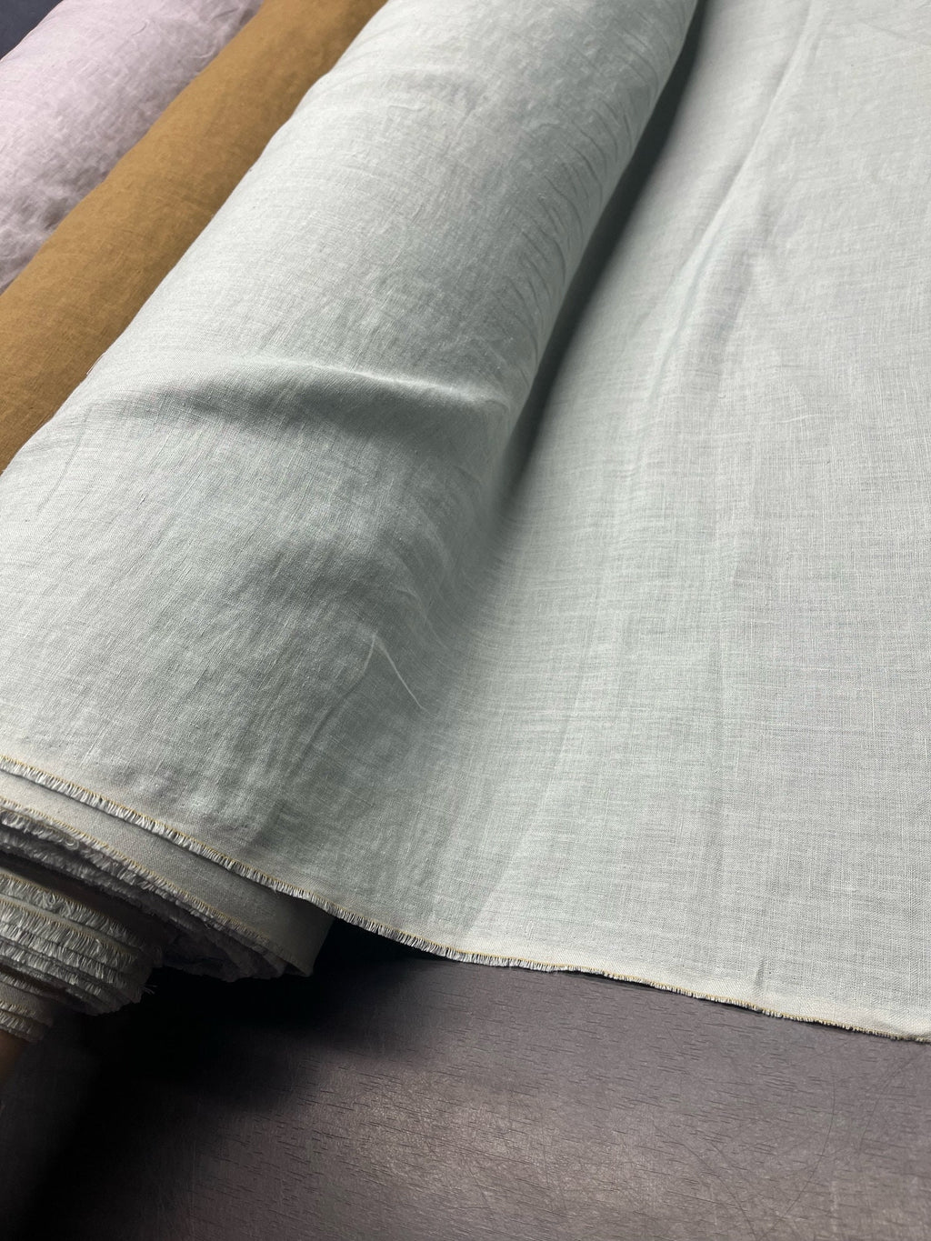 Emerald Green Hemp Fabric: 100% Natural, Softened Linen, 145cm Wide