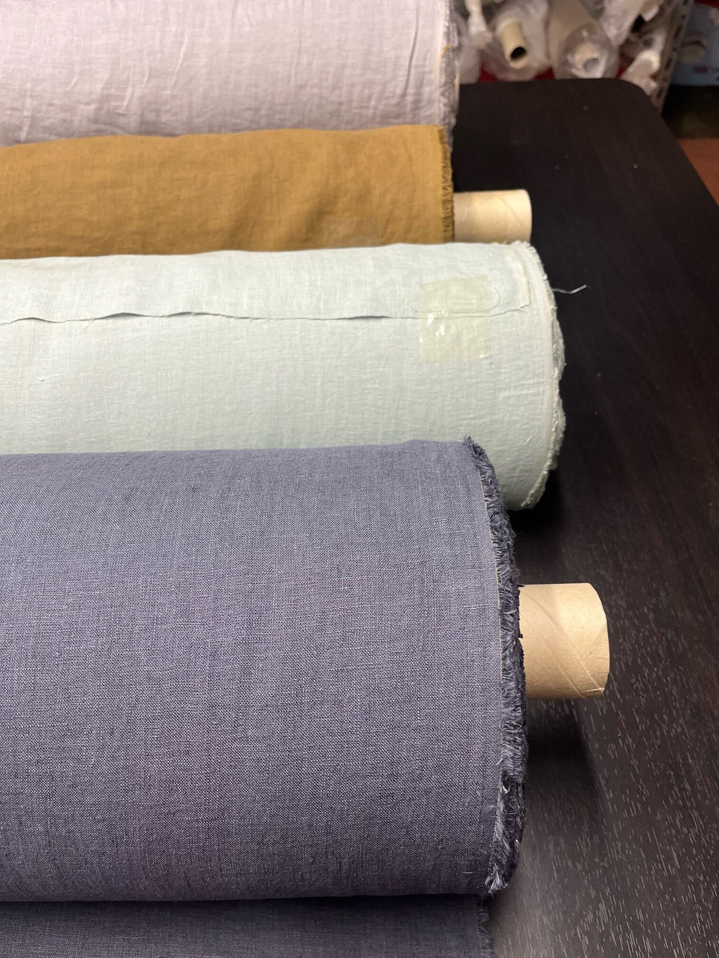 Blue Hemp Fabric: Natural Bedding & Apparel Sewing Linen (145cm Width)