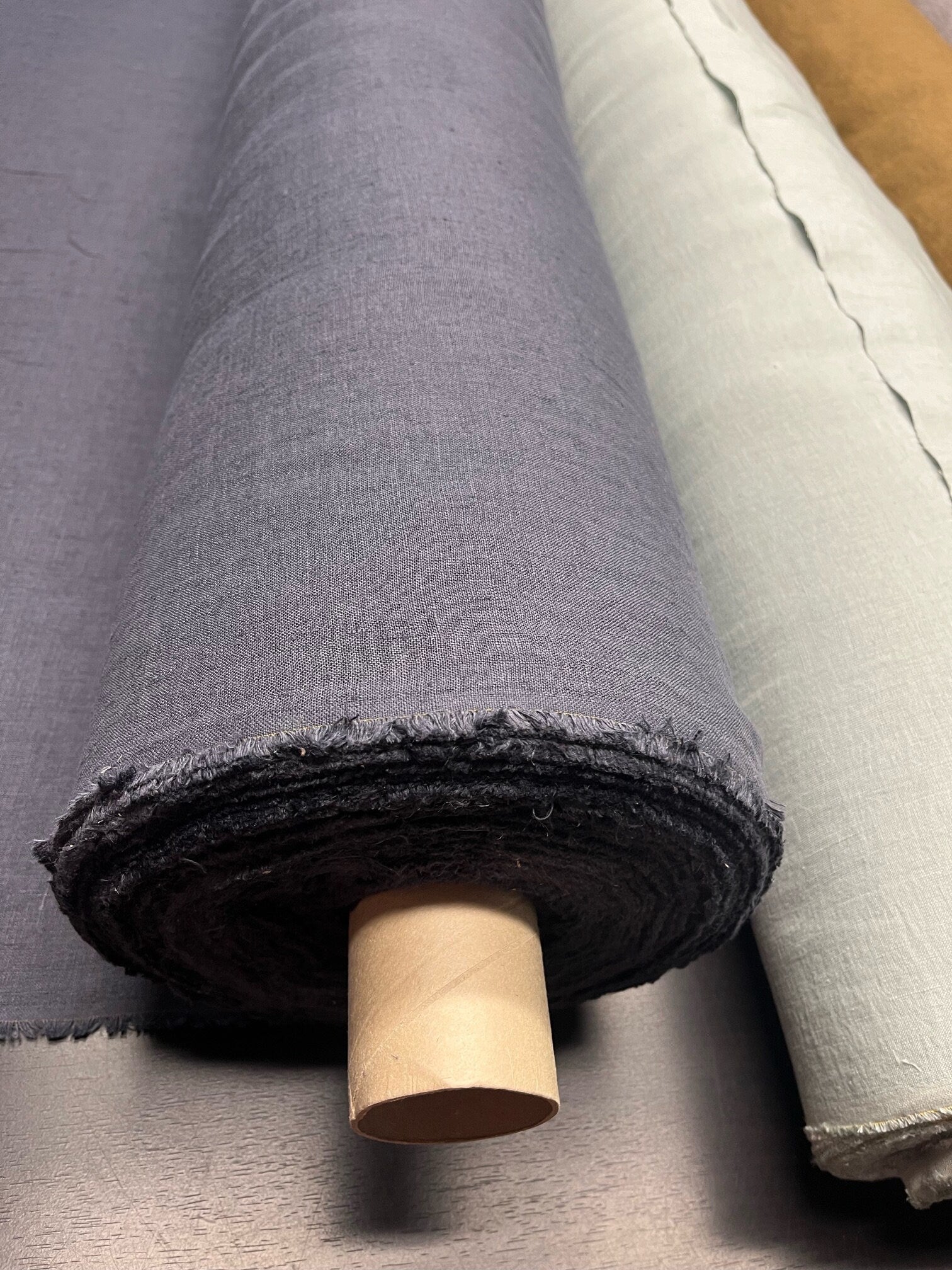 Dark Blue Hemp Fabric: 100% Natural, 145cm Wide, 200gsm