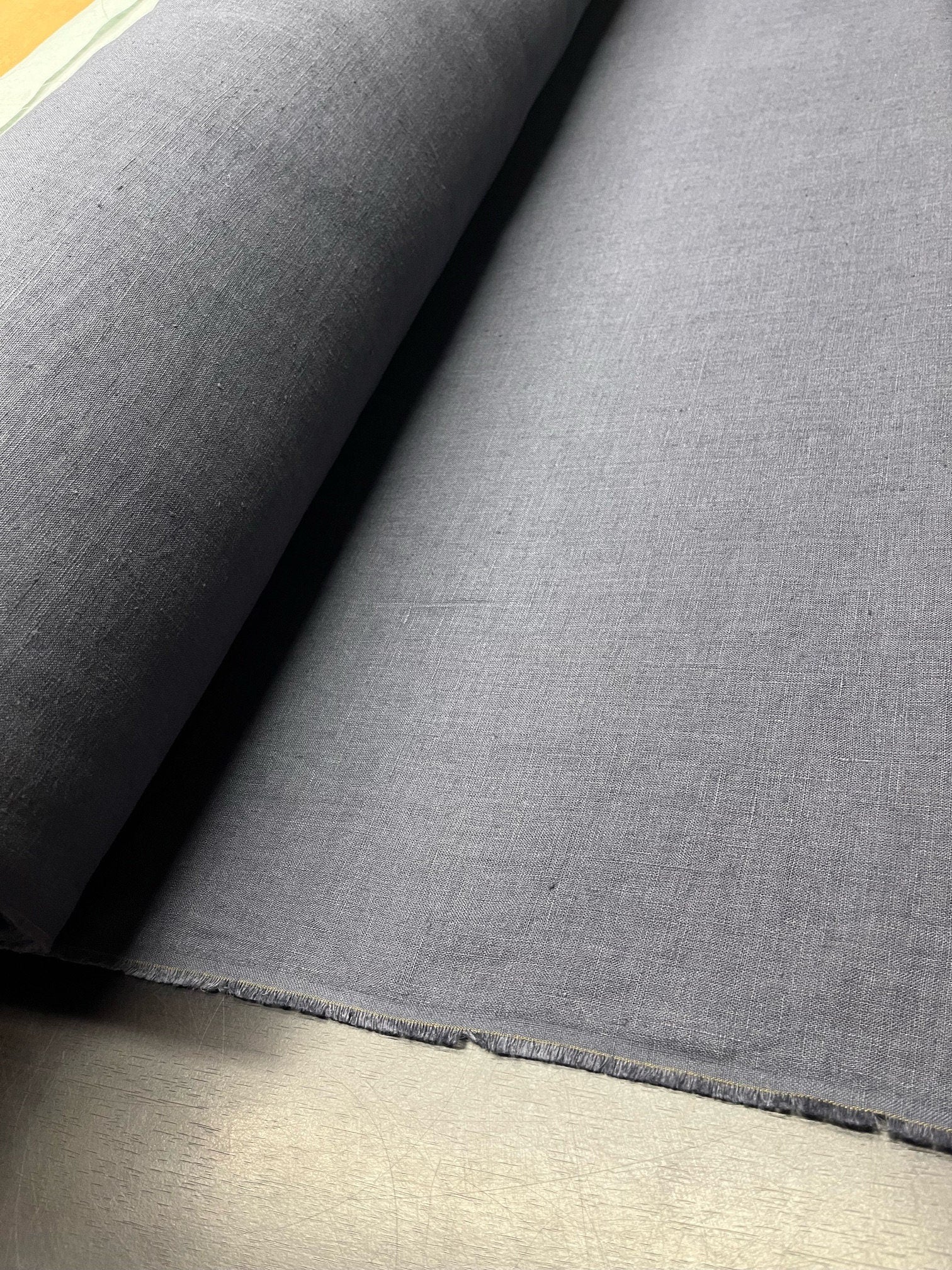 Dark Blue Hemp Fabric: 100% Natural, 145cm Wide, 240g