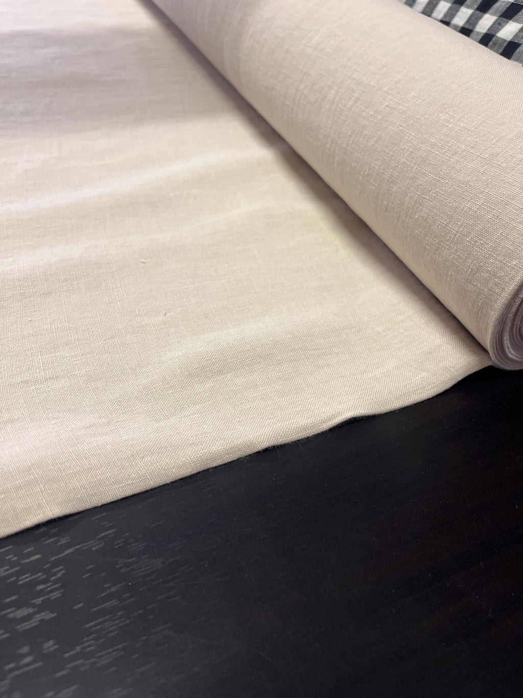 Extra Wide Soft Beige Linen Fabric: 110" Wide, Bedding Material