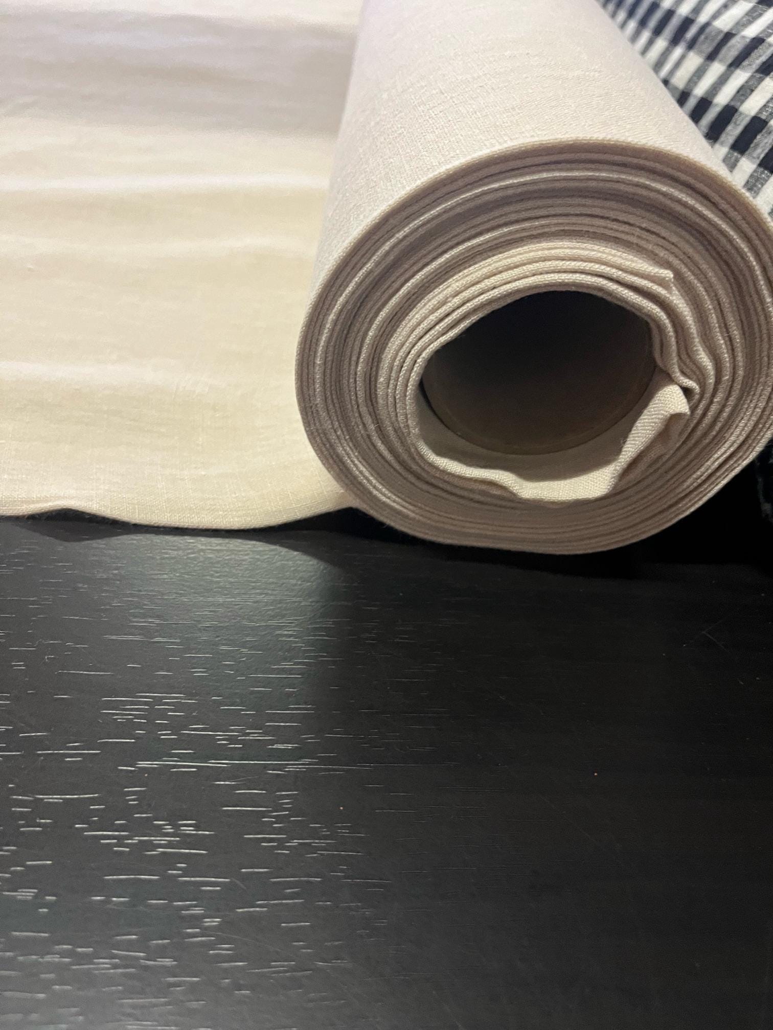 110 in EXTRA wide natural LINEN fabric BGO27L SOFT Beige ,195 g/285 cm width fabric by the metre, bedding