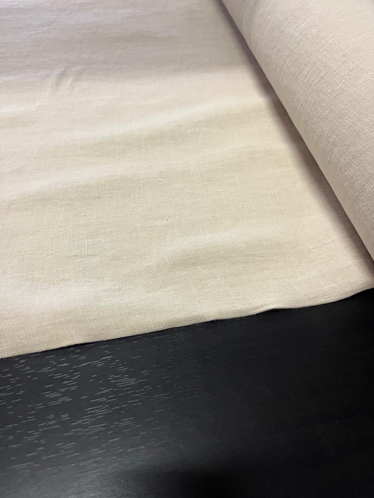 110 in EXTRA wide natural LINEN fabric BGO27L SOFT Beige ,195 g/285 cm width fabric by the metre, bedding