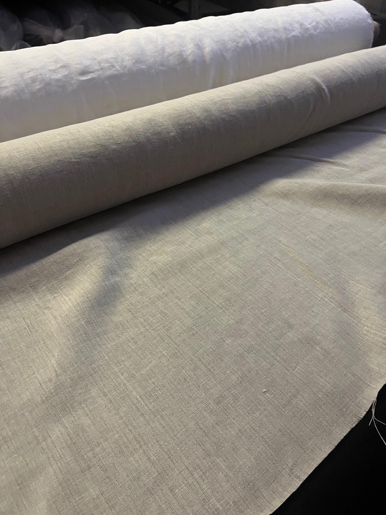 Heavy Hemp Fabric: Natural Bedding Linen, Sewing Top Fabric - 150cm Width