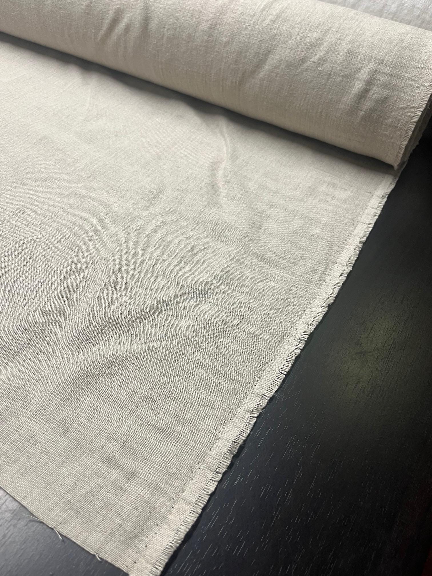 Heavy Natural Linen Fabric: Softened Weave for Home Textile & Apparel