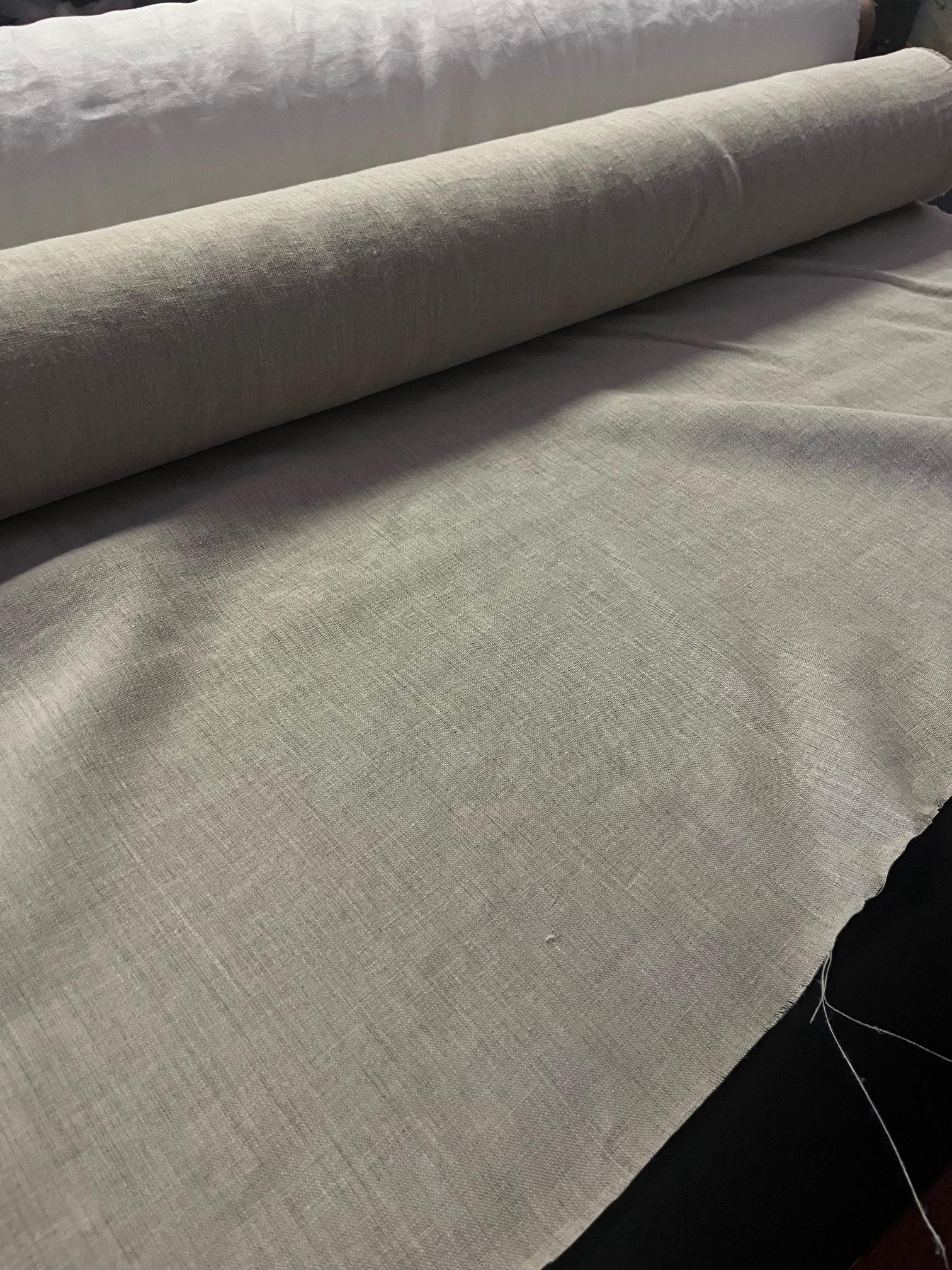 Heavy Natural Linen Fabric: Softened Weave for Home Textile & Apparel