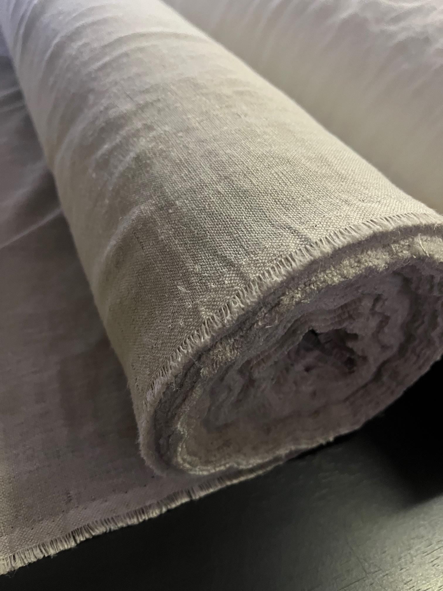 Heavy Hemp Fabric: Natural Bedding Linen, Sewing Top Fabric - 150cm Width