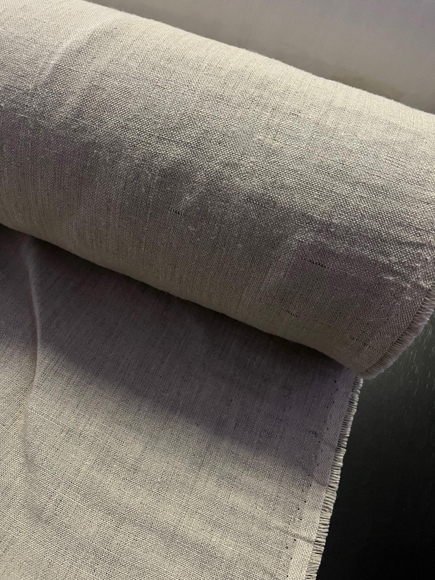 Heavy Hemp Fabric: Natural Bedding Linen, Sewing Top Fabric - 150cm Width